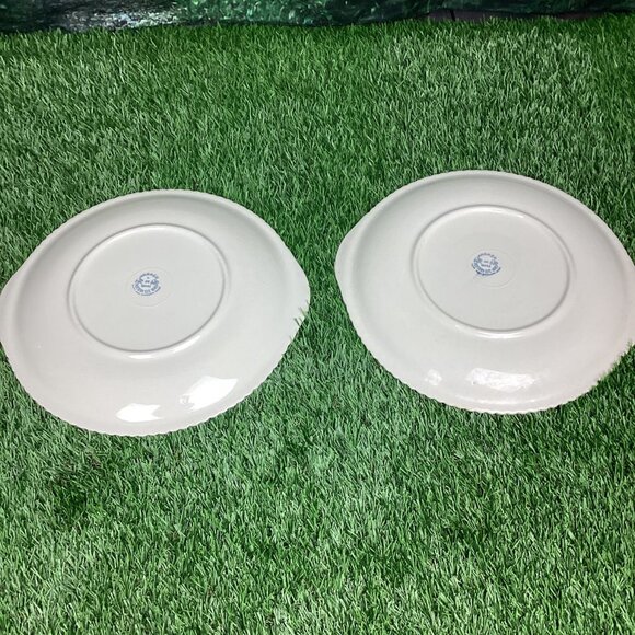 Harker Ware Pottery Platter Plates Gray Set of 2 - Picture 6 of 9